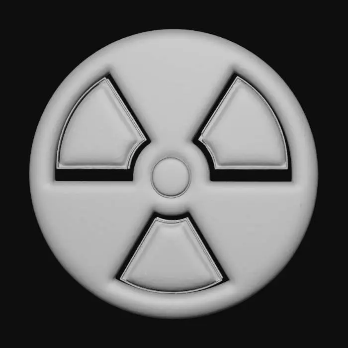 3D model for Radiation Warning Icon