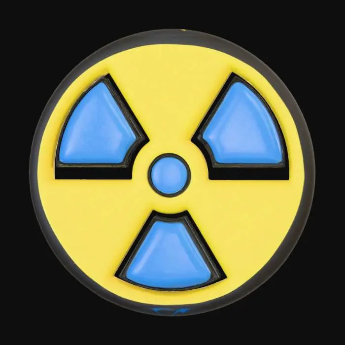 3D model for Radiation Warning Icon