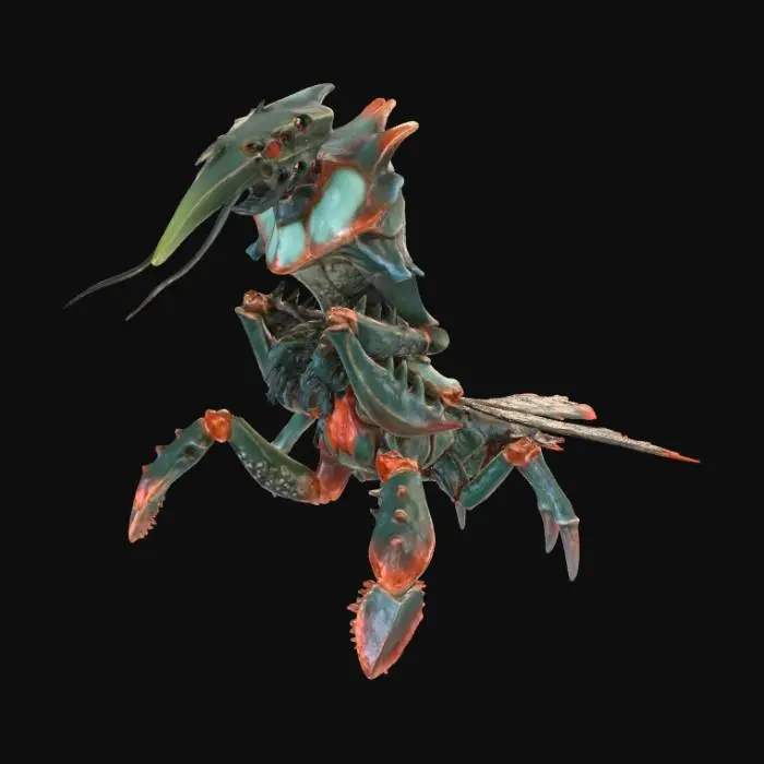 3D model for Alien Mantis-Lobster