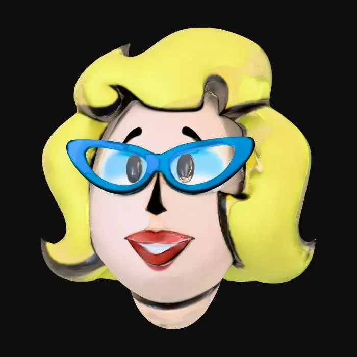 3D model for Cartoon Blond Icon