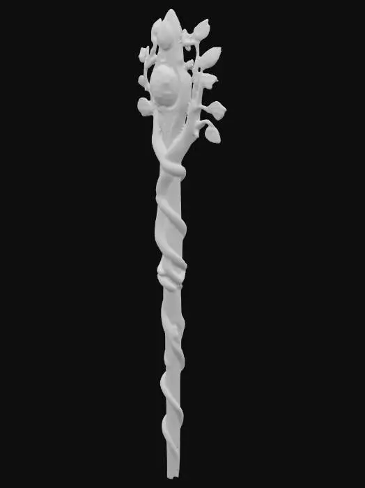 3D model for magic wand, similar to the ones seen in Harry Potter Series, druid theme