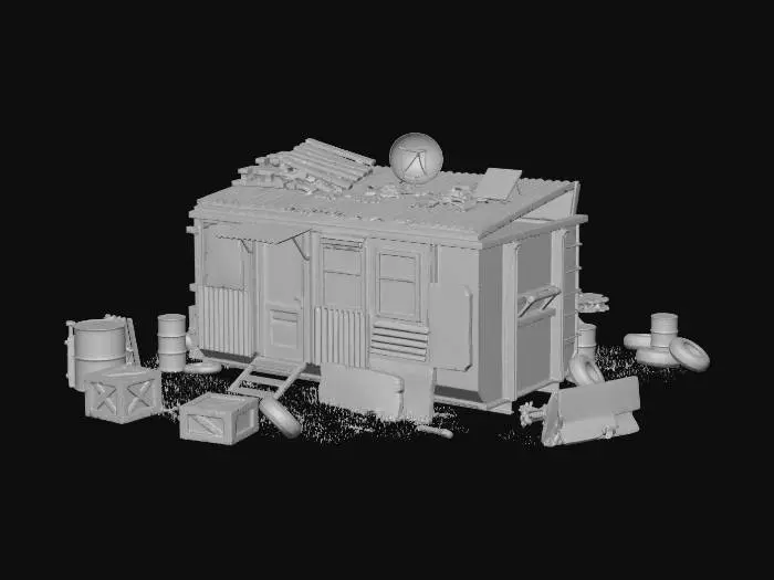 3D model for Junkyard Cabin