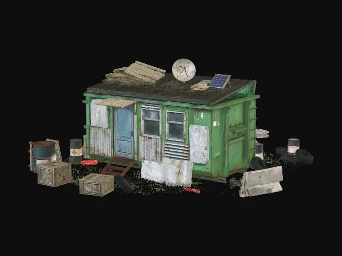 3D model for Junkyard Cabin