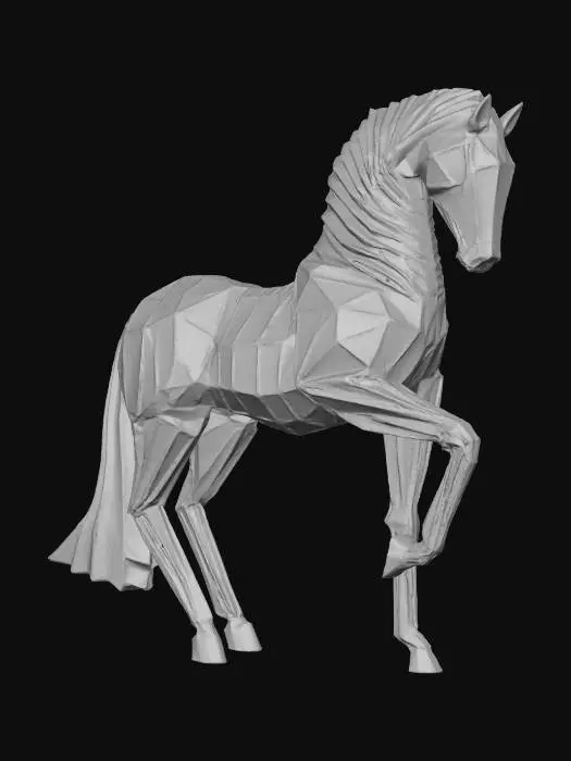 3D model for origami Stallion horse