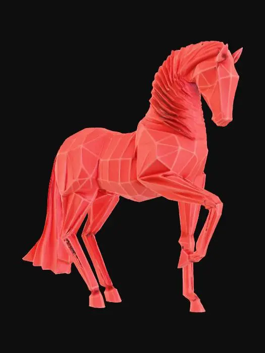 3D model for origami Stallion horse