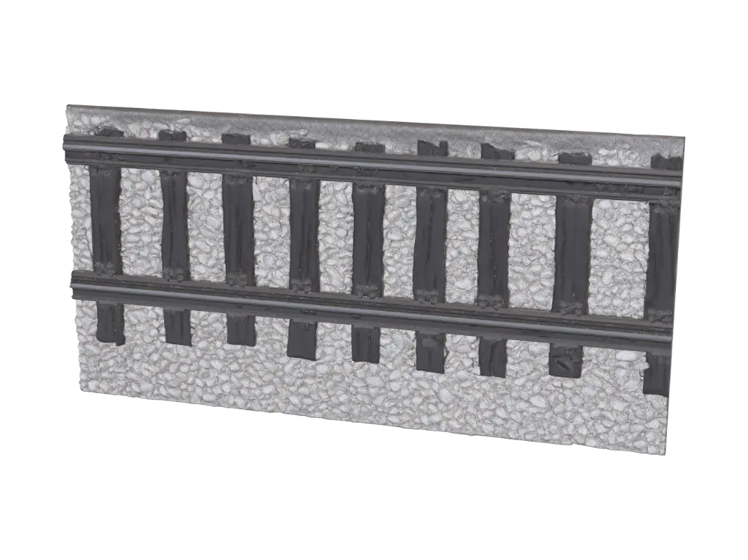 Railroad Rhythm 3D model, vytvořený pomocí AI
