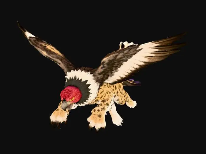 3D model for Crimson Harpy in Flight