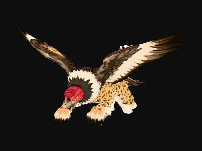 3D model for Crimson Harpy in Flight