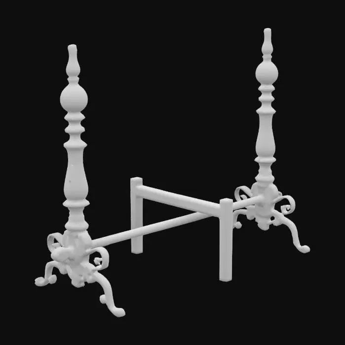 3D model for A set of two 17th century andirons.