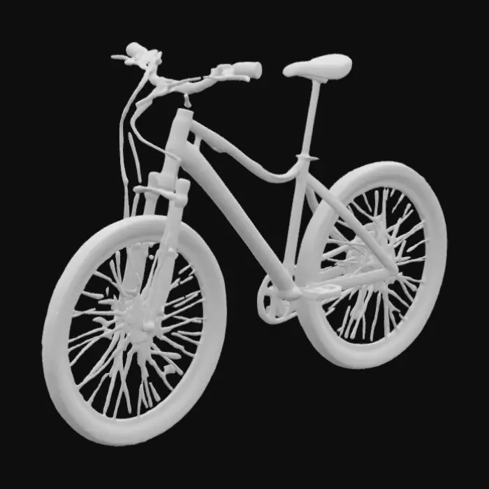 3D model for Erstelle ein 3d Modell eines Fahrrads. Gestalte es möglichst realistisch