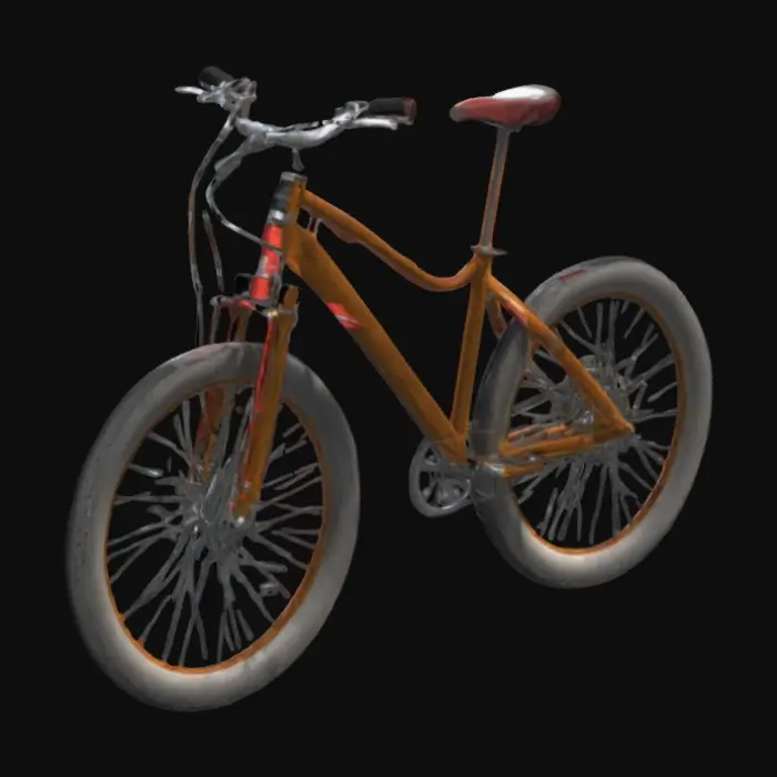 3D model for Erstelle ein 3d Modell eines Fahrrads. Gestalte es möglichst realistisch
