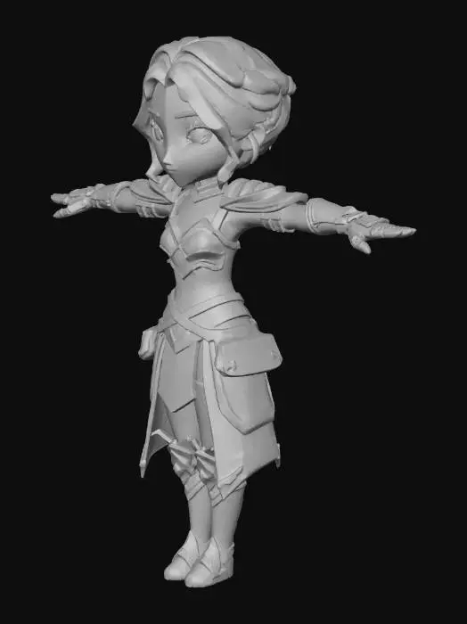 3D model for Warrior Pose
