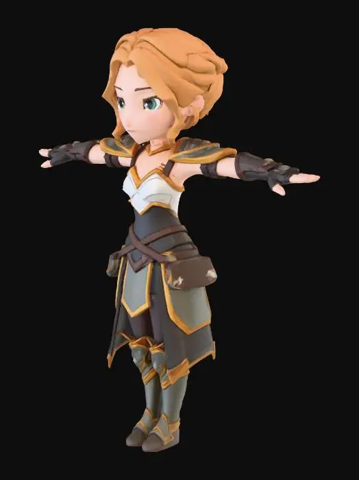 3D model for Warrior Pose