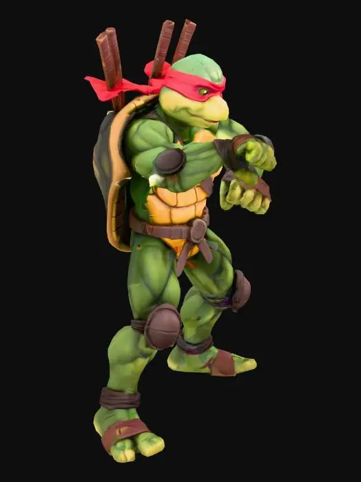 3D model for tortuga ninja raphael
