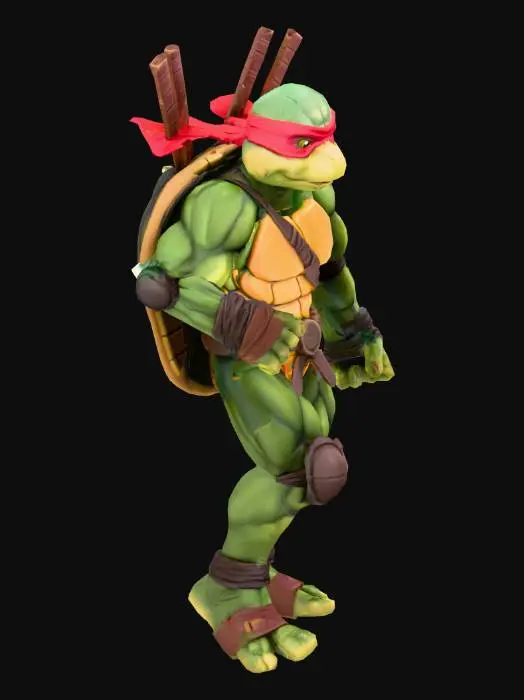3D model for tortuga ninja raphael

