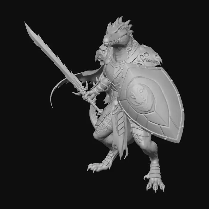 3D model for Lizard Warrior in the Jungle