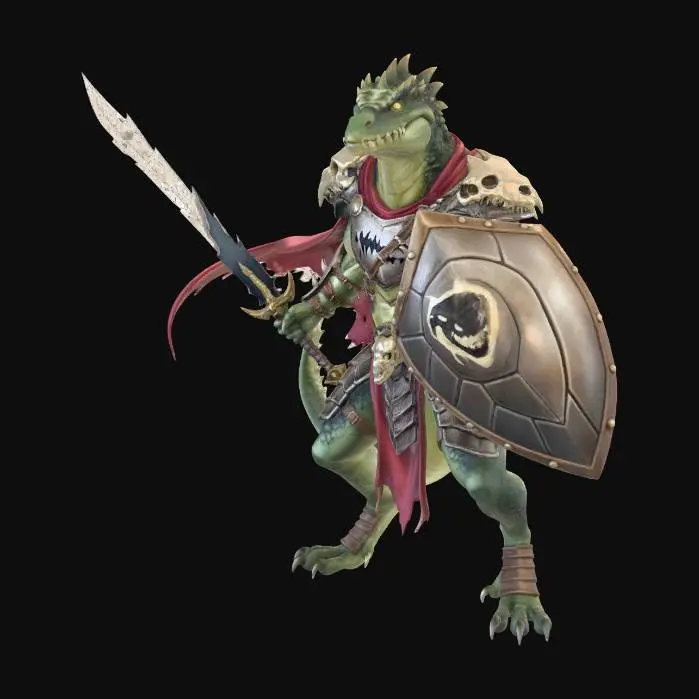 3D model for Lizard Warrior in the Jungle