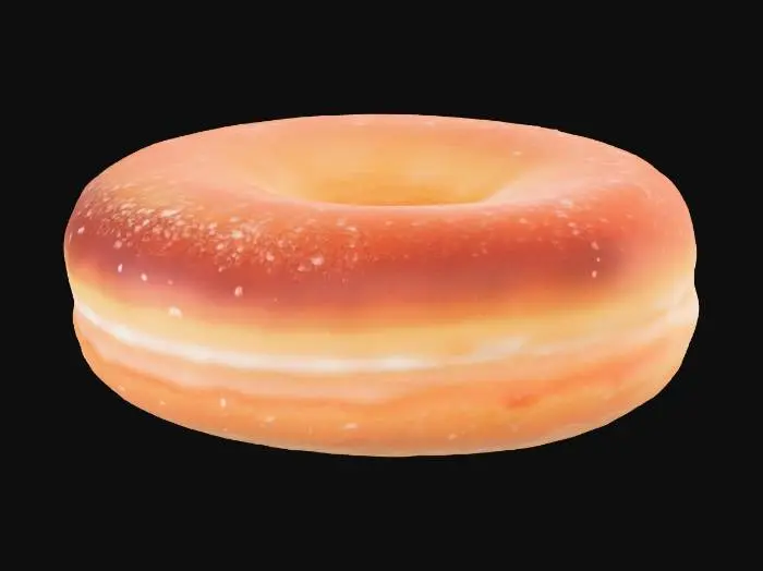 3D model for plain donut