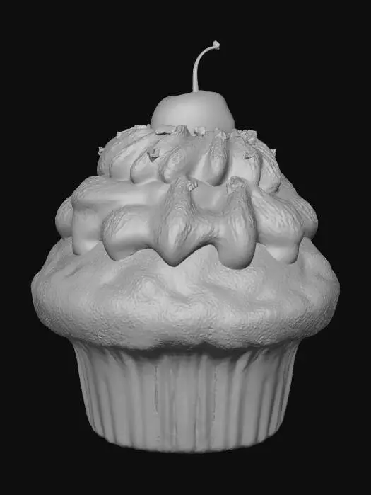 3D model for Cherry Delight Cupcake