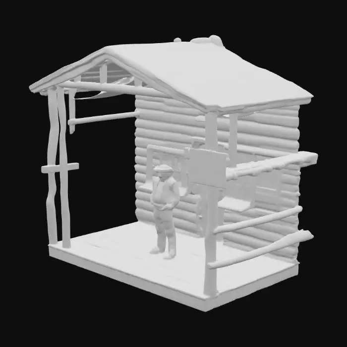 3D model for western town

