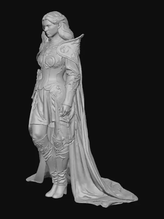 3D model for full body portrait photography of an beautiful viergo women and expressive eyes, wearing clerical golden armor, dark fantasy, dynamic pose, Unreal Engine, Cinematic, Color Grading, portrait Photography, Shot on 50mm lense, Ultra-Wide Angle, Depth of Field, hyper-detailed, beautifully color-coded, insane details, intricate details, beautifully color graded,