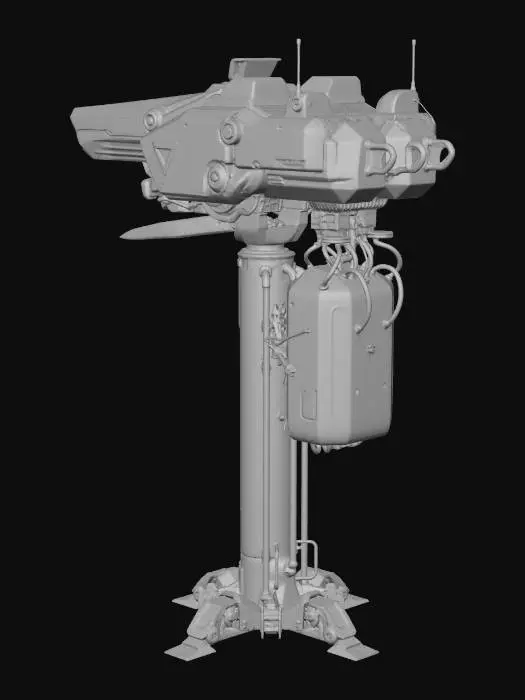3D model for Yellow Sentinel Turret