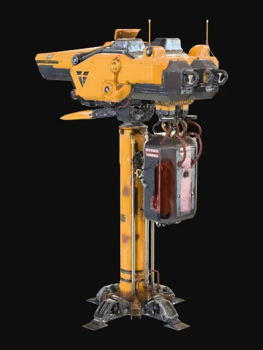 3D model for Yellow Sentinel Turret