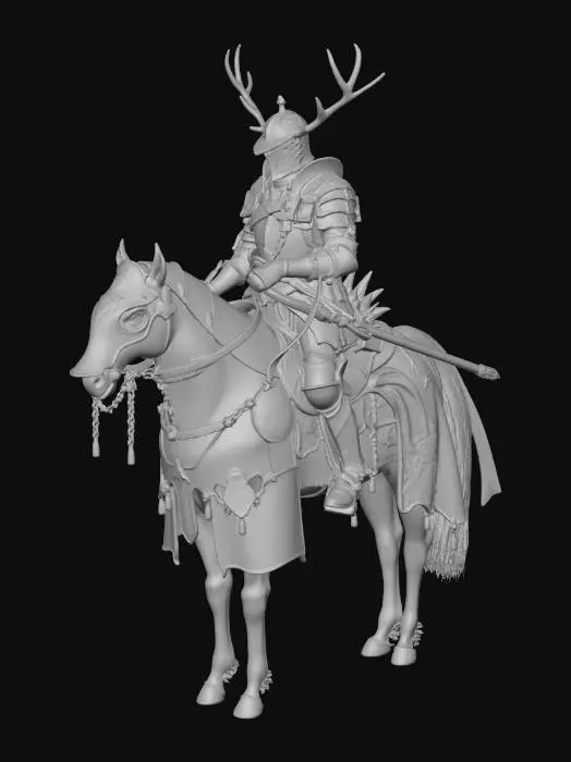 3D model for The Crimson Stag Knight