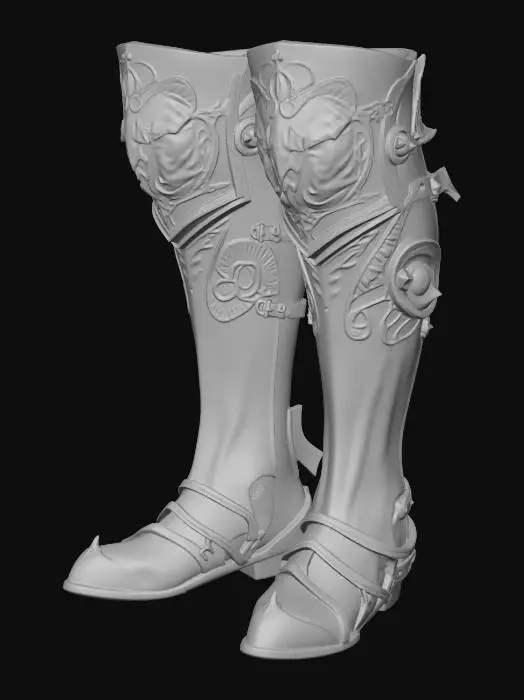 3D model for Ornate Armored Boots