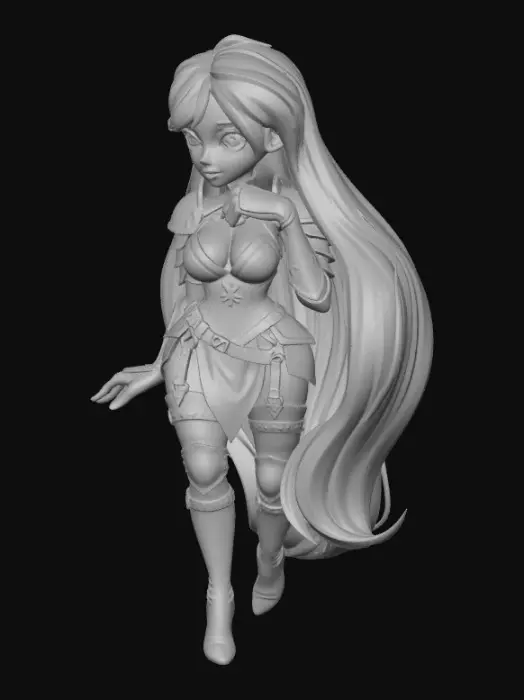 3D model for Sexy Azure Ember Huntress Hafling Free Download