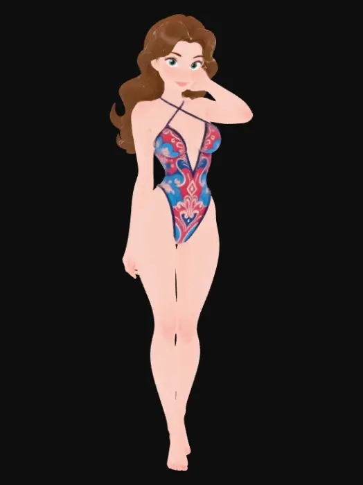 3D model for Paisley One-Piece Portrait