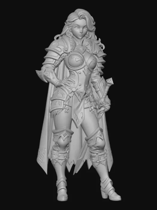3D model for Emerald Female Fantasy Ranger