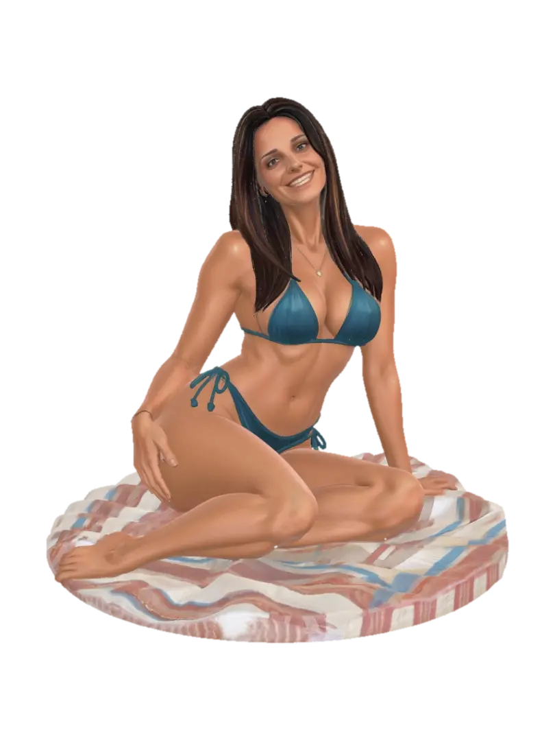 Golden Hour at the Beach - Goldenhour 3D model, vytvořený pomocí AI