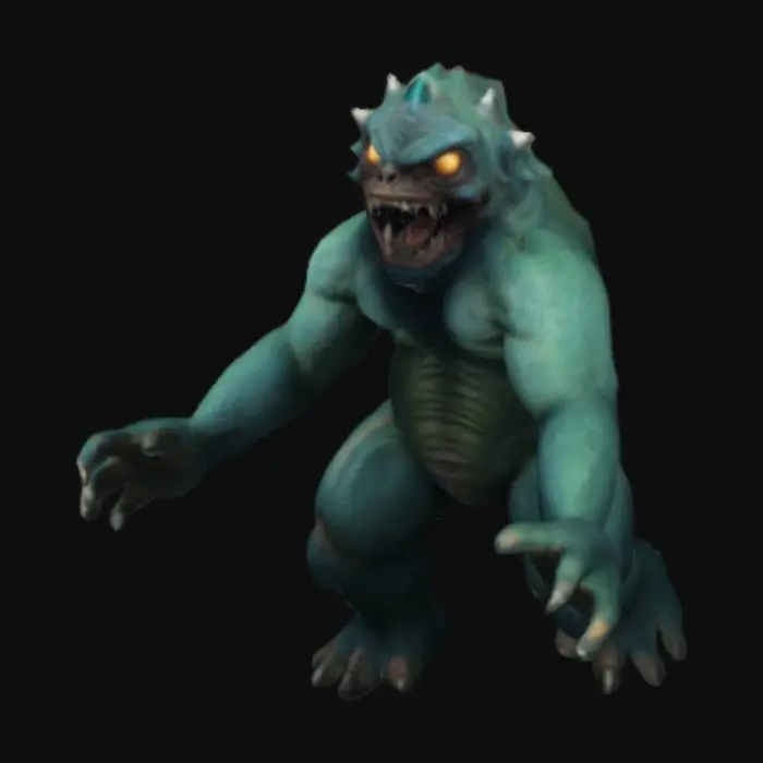 3D model for Monstro da amazonia que mete mdeo nas pessoas em posição T