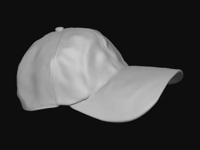 3D model for Washed BLACK basebal cap