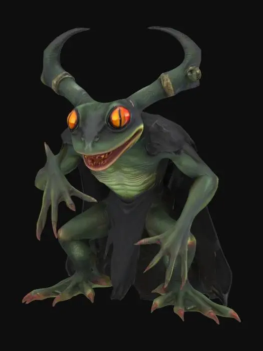 3D model for Dark fantasy frog demon