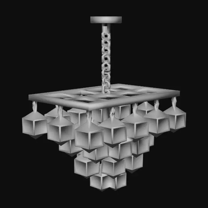 3D model for geometric+chandelier+3d+model
