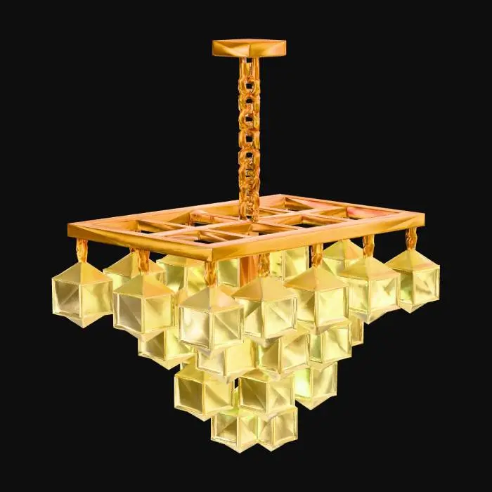 3D model for geometric+chandelier+3d+model