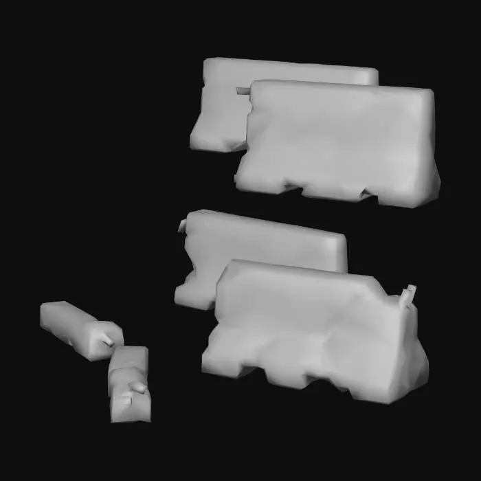 3D model for Concrete Barriers Collection