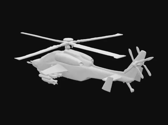 3D model for apache helicopter 3d model perfectly smooth with no spaces

