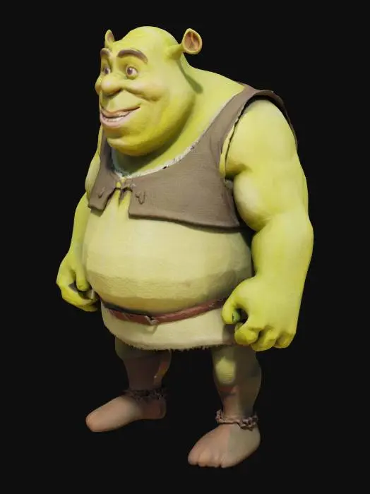 3D model for shrek very high detail model exact model from the movies