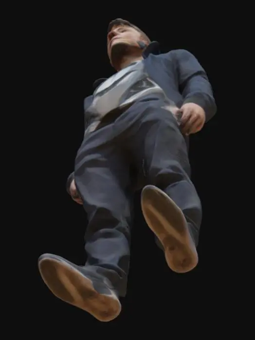 3D model for Elon musk realistic with a tesla cybertruck shaped torso