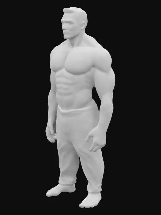 3D model for 3d model of putin with shirt off
