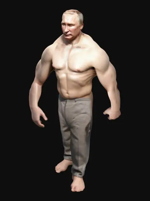 3D model for 3d model of putin with shirt off
