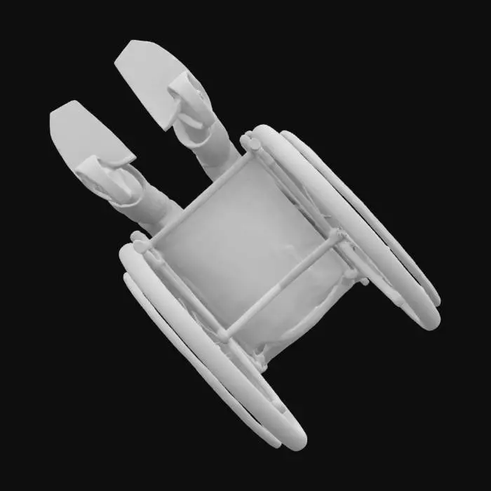 3D model for Joe Biden in a wheelchair with an iv attached