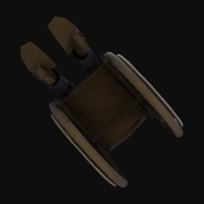 3D model for Joe Biden in a wheelchair with an iv attached