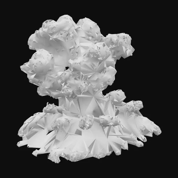 3D model for sadece volkandan çıkan patlama olsun. Sadece ama sadece dumanı oluştur