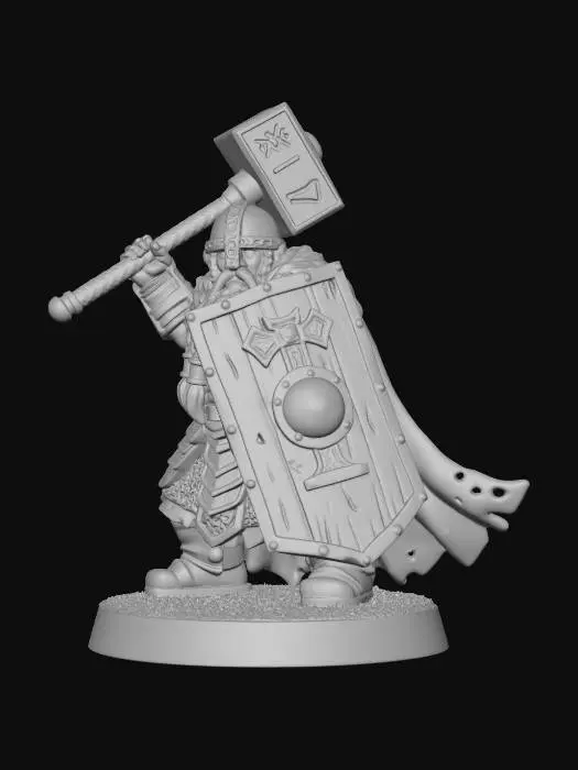 3D model for Dwarven Shieldbearer