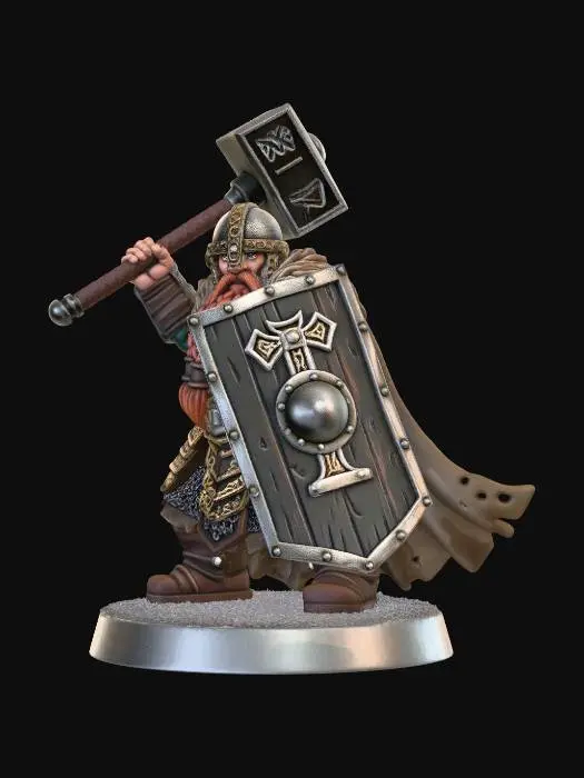3D model for Dwarven Shieldbearer