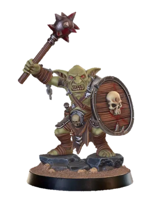 Goblin Warbringer - Fps 3D model, vytvořený pomocí AI